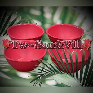 Tupperware New Set of 4 Legacy 400ml Bowls in pink Beautiful Color